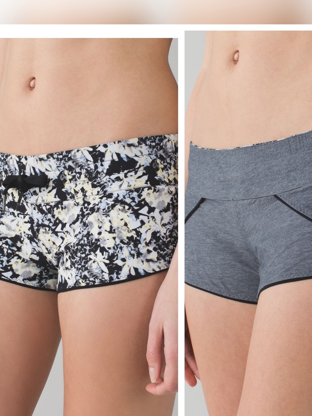 Lululemon 2015 REVERSIBLE Water: Surf Short Crosscourt Petal Black Clarity